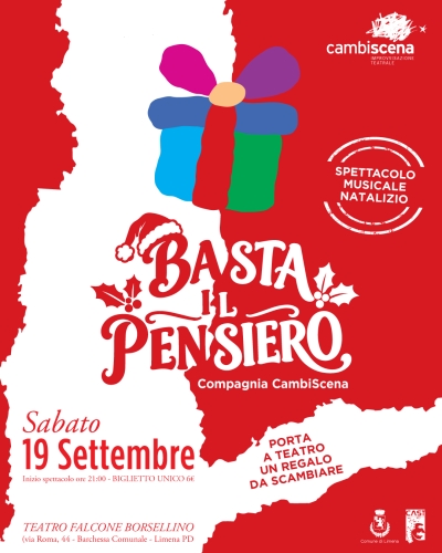 "BASTA IL PENSIERO" spettacolo musicale natalizio a Limena - sabato 19 dicembre 2026